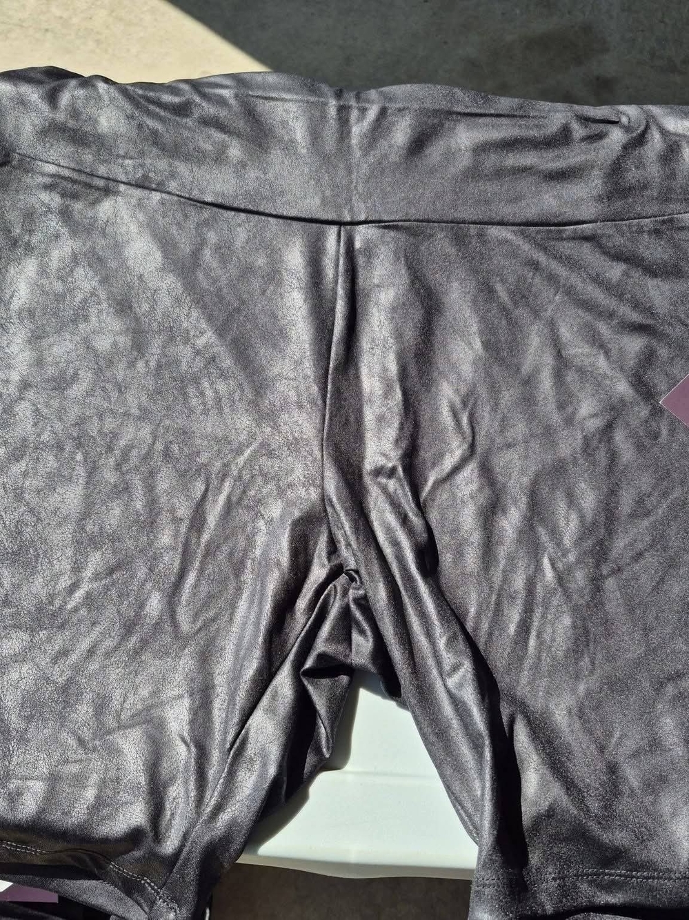 Ava & Viv Metallic Black Athletic Shorts